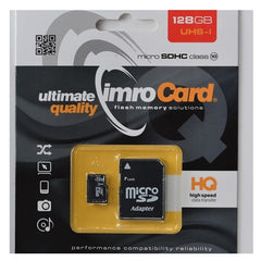 128GB microSDHC Klass-10 UHS-1 Minneskort + Adapter