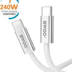240W BWOO USB-C till USB-C-kabel för MacBook, Laptop, Surfplatta & Mobil – PD Snabbladdning 1m