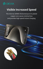 Devia Extreme 240W USB-C till USB-C Snabbladdningskabel 2m – För Laptop, Mobil, Surfplatta & Konsol