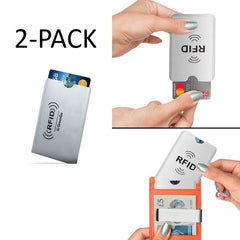 2-PACK Anti Rfid-korthållare NFC-blockerande läsarelås Id Bankkortshållare