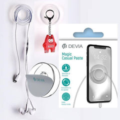 4-Pack Devia Universalhållare Magiska Sticker - Transparent