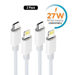 2-Pack iPhone 27W Snabbladdning PD kabel för iPhone 11/12/13 /14