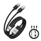 2-i-1 Snabbladdningskabel USB-C & Lightning 1m 100W/27W – För Mobil & Surfplatta