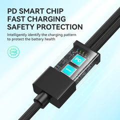 2-i-1 Snabbladdningskabel USB-C & Lightning 1m 100W/27W – För Mobil & Surfplatta