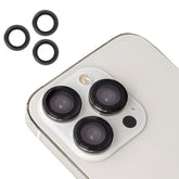 3-Pack - iPhone 14 Pro / 14 Pro Max - 9H kameraskyddsglas Lila ram