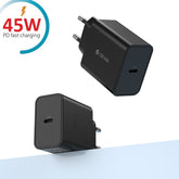 45W USB-C PD snabbladdare – Snabbladdning för mobiltelefoner och surfplattor