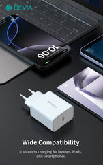 45W USB-C PD snabbladdare för mobiltelefoner och surfplattor - Vit