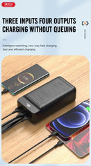 50000mAh QC22,5W - PD 20W Snabbladdning Powerbank - Svart