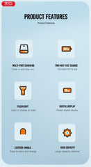 50000mAh QC22,5W - PD 20W Snabbladdning Powerbank - Svart