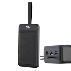 50000mAh QC22,5W - PD 20W Snabbladdning Powerbank - Svart