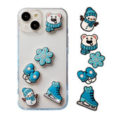 5-pack dekorativa 3D-klistermärken – för mobilskal och andra tillbehör