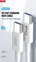 iPhone 15/16/17 kompatibel Snabbladdning 60W USB-C To USB-C PD 2m kabel