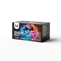 6.5m Dekorativa 30 Kristallkulor String Solar LED flerfärgad Ljus