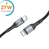 Acetek 2m USB-C till Lightning Snabbladdning Kabel – Nylon 27W för iPhone, iPad