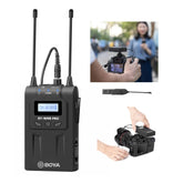 BOYA RX8 Pro – Dubbelkanal UHF Mottagare med LCD och 3,5mm Utgång