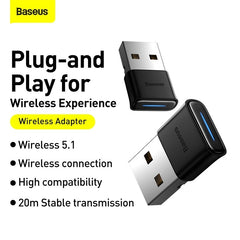 Baseus BA04 Bluetooth 5.1 USB-adapter – Trådlös anslutning upp till 20m