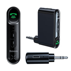 Baseus Bluetooth 5.0 AUX Ljudmottagare 3,5mm – Handsfree Bilsats Svart