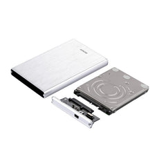 DELTACO Externt Kabinett för 2,5" SATA 6Gb/s HDD – USB 3.0, Aluminium, 1TB Stöd