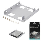 DELTACO Monteringsram 2.5" till 3.5" HDD/SSD – Intern Adapter, Silver (RAM-8)