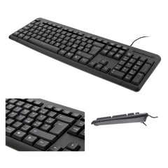 DELTACO Tangentbord USB – Svensk/Nordisk Layout – 105 Tangenter – Svart