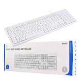 DELTACO Trådbundet Slim Tangentbord USB – 105 Tangenter, Nordisk Layout, 13 Medieknappar, Vit