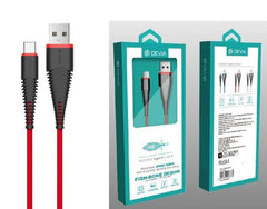 DEVIA 2Amp Flat Typ- C kabel för Smartphones - 1m