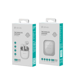 DEVIA TWS Joy BT 5.0 Stereo Hörlurar med laddbox - Vit
