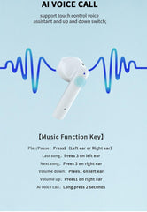 DEVIA TWS Joy BT 5.0 Stereo Hörlurar med laddbox - Vit