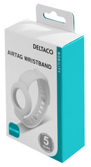 Deltaco Silikonarmband till Apple AirTag - Vit