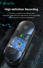 Devia Kintone 2-i-1 Trådlös Mikrofon med Lightning-kontakt – Svart