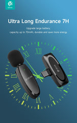 Devia Kintone Trådlös Mikrofon – USB-C (Typ-C) – Kompatibel med iPhone 15/16, Samsung