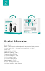 Devia Kintone Trådlös Mikrofon med Lightning kontakt (för iPhone/iPad)