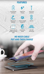 FOREVER 10W Snabb QI Trådlös laddare - För iPhone / Android