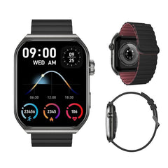 FOREVER Smartklocka Tiron SWM-300 Bluetooth-Samtal Med Extra Rem Amoled 1,96"