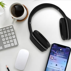 FOREVER Trådlösa Bluetooth 5.1 Hörlurar, AUX, Med Mikrofon Svart