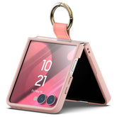 Goospery skal för Samsung Galaxy Z Flip8 med Mercury Gold Ring / Stativ - Rosa