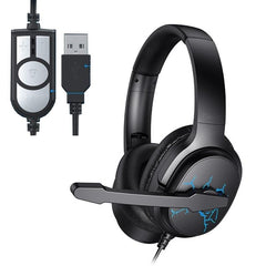 Havit Over-Ear Spelhörlurar LED-ljus 7.1 Stereo Trådbundna Med Mikrofon