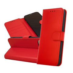 Honor 600 Lite - Book Case Fodral Mobilplånbok Röd
