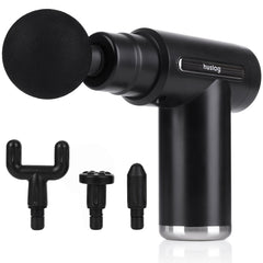 Huslog Laddningsbar Muskelmassager med 4 Massagehuvuden, Professionell Mini Massagepistol