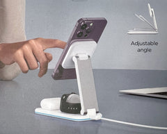 Itanni 3-i-1 Trådlös Laddningsstation – MagSafe Snabbladdare för iPhone, Samsung & Fler