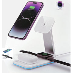 Itanni 3-i-1 Trådlös Laddningsstation – MagSafe Snabbladdare för iPhone, Samsung & Fler