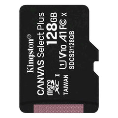 Kingston 128GB microSDXC Canvas Select Plus – Class 10 UHS-I, 100MB/s