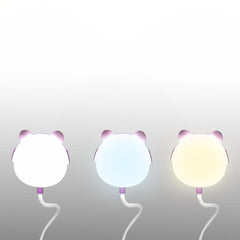 LED Teddy bear skrivbord/nattlampa 3W, 3000/4500/6000K, justerbar, 1200mAh Blå
