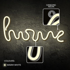 Neon LED HOME Batteri + USB Forever Light varm vit