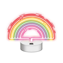 Neon LED RAINBOW med stativ Batteri + USB Forever Light