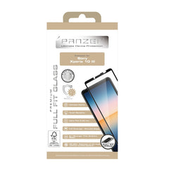 PANZER® Premium Skärmskydd för Sony Xperia 10 III – Full-Fit Silikatglas 9H
