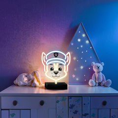 Paw Patrol Neon LED Chase – 25×25 cm med Stativ & USB-ström