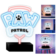 Paw Patrol Neon LED Logolampa – 25×25 cm med Stativ & USB-ström