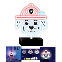 Paw Patrol Neon LED Marshall– 25×25 cm med Stativ & USB-ström