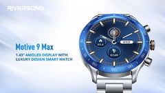 Riversong Smartklocka Motive 9 Max Bluetooth-samtal med extra rem Silver